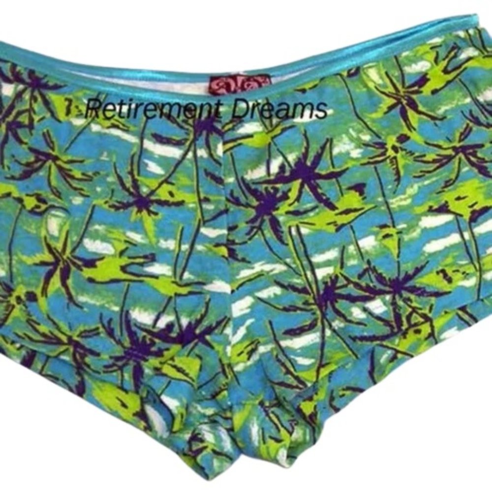 Hipster boyshorts S sleepwear Blue NEW Palm Trees A+A2 Juniors